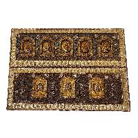Book Cover With Pancha Buddha Design, Buddhist Old Tibetan Cover