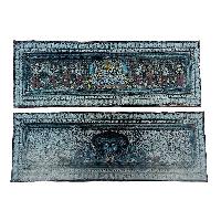 Book Cover With Pancha Buddha Design, Buddhist Old Tibetan Cover