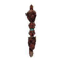 Kartika Crystal: Buddhist Ritual Item, [real Silver], High Quality, [siku Design, Stone Setting]
