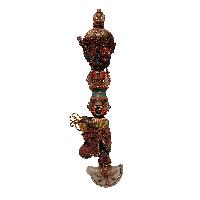 Kartika Crystal: Buddhist Ritual Item, [real Silver], High Quality, [siku Design, Stone Setting]