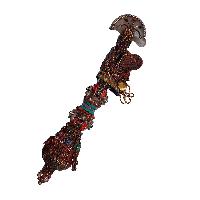 Kartika Crystal: Buddhist Ritual Item, [real Silver], High Quality, [siku Design, Stone Setting]