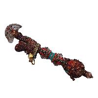Kartika Crystal: Buddhist Ritual Item, [real Silver], High Quality, [siku Design, Stone Setting]