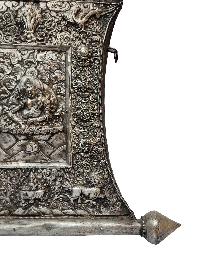 Yellow Jambhala [kubera] Wall Hanging, Silver Plated, High Quality
