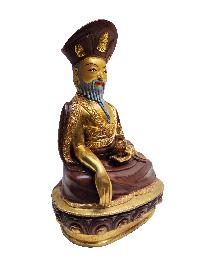 The 4th Zhabdrung Rinpoche Statue, Buddhist Handmade Statue, [partly Gold Plated], [face Painted]