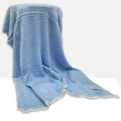 Pashmina Shawl, Thick Nepali Pashmina Shawl, Eight-ply Wool, Color [light Blue]