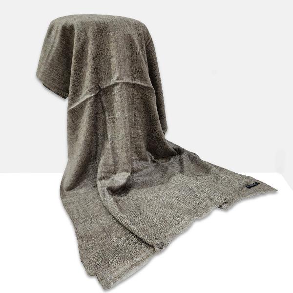 Pashmina Shawl, Thin Nepali Pashmina Shawl, Four-ply Wool, Color [gray]