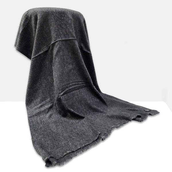 Pashmina Shawl, Thin Nepali Pashmina Shawl, Four-ply Wool, Color [slate Gray]