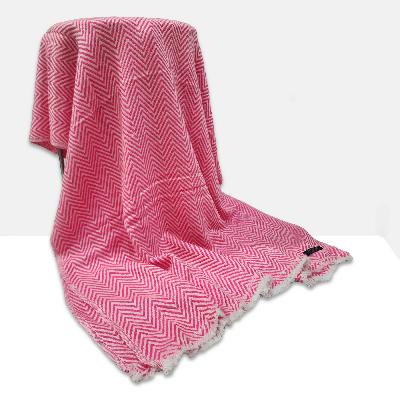 Pashmina Shawl, Thick Nepali Pashmina Shawl, Eight-ply Wool, Color [pink]