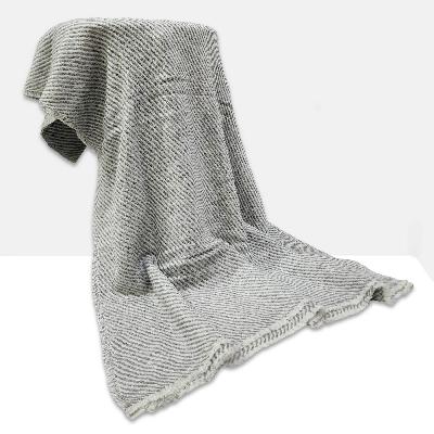 Pashmina Shawl, Thick Nepali Pashmina Shawl, Eight-ply Wool, Color [gray]