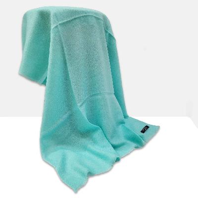 Ring Shawl, A Thin, Soft, And Light Shawl For All-weather Use, Two-ply Wool, Color [turquoise]