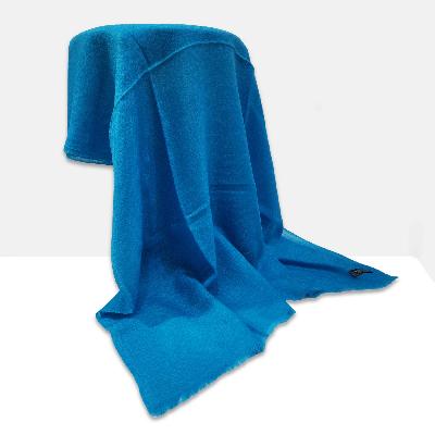 Ring Shawl, A Thin, Soft, And Light Shawl For All-weather Use, Two-ply Wool, Color [blue]