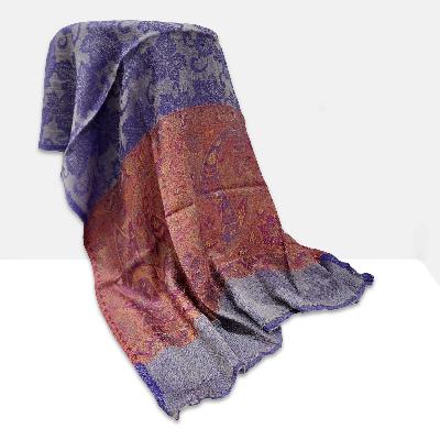 Ring Shawl, A Thin, Soft, And Light Shawl For All-weather Use, Two-ply Wool, With Jakarta Pattern