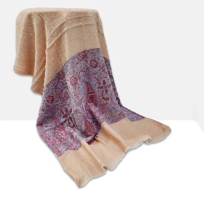 Ring Shawl, A Thin, Soft, And Light Shawl For All-weather Use, Two-ply Wool, With Jakarta Pattern