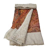 Ring Shawl, A Thin, Soft, And Light Shawl For All-weather Use, Two-ply Wool, With Jakarta Pattern