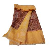 Ring Shawl, A Thin, Soft, And Light Shawl For All-weather Use, Two-ply Wool, With Jakarta Pattern