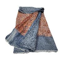 Ring Shawl, A Thin, Soft, And Light Shawl For All-weather Use, Two-ply Wool, With Jakarta Pattern