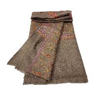 Ring Shawl, A Thin, Soft, And Light Shawl For All-weather Use, Two-ply Wool, With Detailed Embroidery