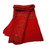 Ring Shawl, A Thin, Soft, And Light Shawl For All-weather Use, Two-ply Wool, With Detailed Embroidery
