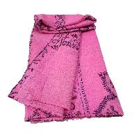 Ring Shawl, A Thin, Soft, And Light Shawl For All-weather Use, Two-ply Wool, With Detailed Embroidery