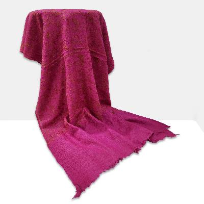 Ring Shawl, A Thin, Soft, And Light Shawl For All-weather Use, Two-ply Wool, With Detailed Embroidery
