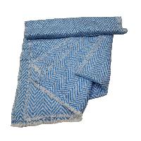 Pashmina Muffler, Thick Nepali Pashmina Shawl, Eight-ply Wool, Color [blue]