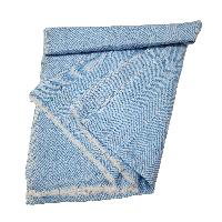 Pashmina Muffler, Thick Nepali Pashmina Shawl, Eight-ply Wool, Color [blue]