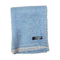 Pashmina Muffler, Thick Nepali Pashmina Shawl, Eight-ply Wool, Color [blue]
