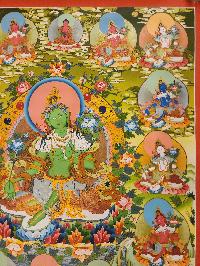 21 Tara Thangka, Buddhist Traditional Painting, [real Gold]