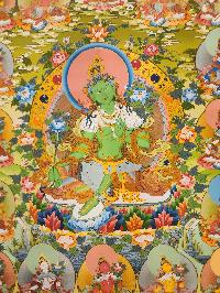 21 Tara Thangka, Buddhist Traditional Painting, [real Gold]