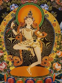 Machig Labdron Thangka, Buddhist Traditional Painting