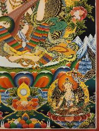 Saraswati Thangka, Buddhist Traditional Painting, With Sitatapatra And Green Tara