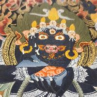 Yamantaka Thangka, Buddhist Traditional Painting, With Various Protector And Supporting Deities., Tibetan Style