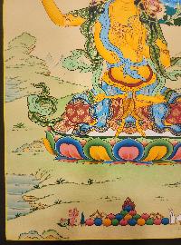 Manjushri Thangka, Buddhist Traditional Painting, [real Gold] Karma Gadri Art