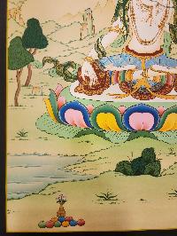 White Tara Thangka, Buddhist Traditional Painting, [real Gold] Karma Gadri Art