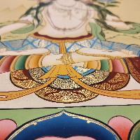 White Tara Thangka, Buddhist Traditional Painting, [real Gold] Karma Gadri Art