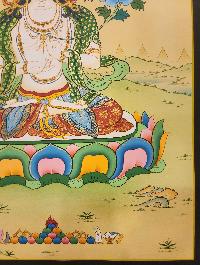 Bodhisattva Thangka, Buddhist Traditional Painting, [real Gold] Karma Gadri Art