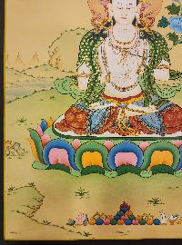 Bodhisattva Thangka, Buddhist Traditional Painting, [real Gold] Karma Gadri Art