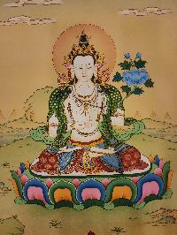 Bodhisattva Thangka, Buddhist Traditional Painting, [real Gold] Karma Gadri Art