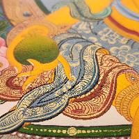 Yellow Jambhala Thangka, Buddhist Traditional Painting, Tibetan Style, [real Gold], [hand Painted]