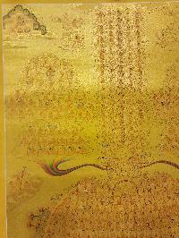 Tsongkhapa Refuge Tree Thangka, [master Quality], Buddhist Traditional Painting, Lhyape Style, [real Gold]