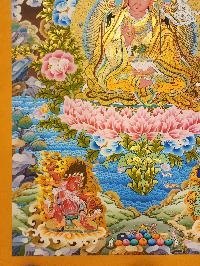 Padmasambhava Thangka, [master Quality], Buddhist Traditional Painting, Tibetan Style, [real Gold]