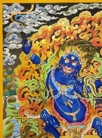 Vajrapani Thangka, [master Quality] Buddhist Traditional Painting, Tibetan Style, [real Gold], [hand Painted]