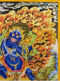 Vajrapani Thangka, [master Quality] Buddhist Traditional Painting, Tibetan Style, [real Gold], [hand Painted]
