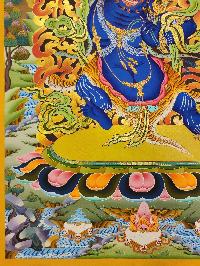 Vajrapani Thangka, [master Quality] Buddhist Traditional Painting, Tibetan Style, [real Gold], [hand Painted]
