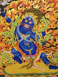 Vajrapani Thangka, [master Quality] Buddhist Traditional Painting, Tibetan Style, [real Gold], [hand Painted]