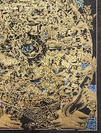 Wheel Of Life Thangka, [master Quality], Buddhist Traditional Painting, Tibetan Style, [real Gold]