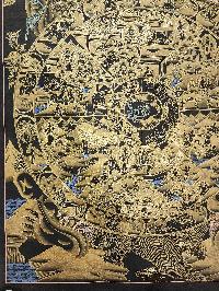 Wheel Of Life Thangka, [master Quality], Buddhist Traditional Painting, Tibetan Style, [real Gold]