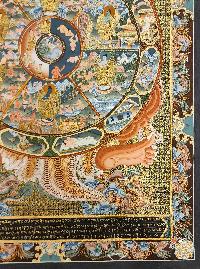 Wheel Of Life Thangka, [master Quality], Buddhist Traditional Painting, Tibetan Style, [real Gold]