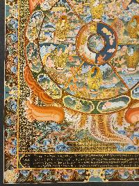 Wheel Of Life Thangka, [master Quality], Buddhist Traditional Painting, Tibetan Style, [real Gold]