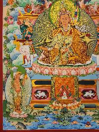 Padmasambhava Thangka, [good Quality], Buddhist Traditional Painting, Tibetan Style